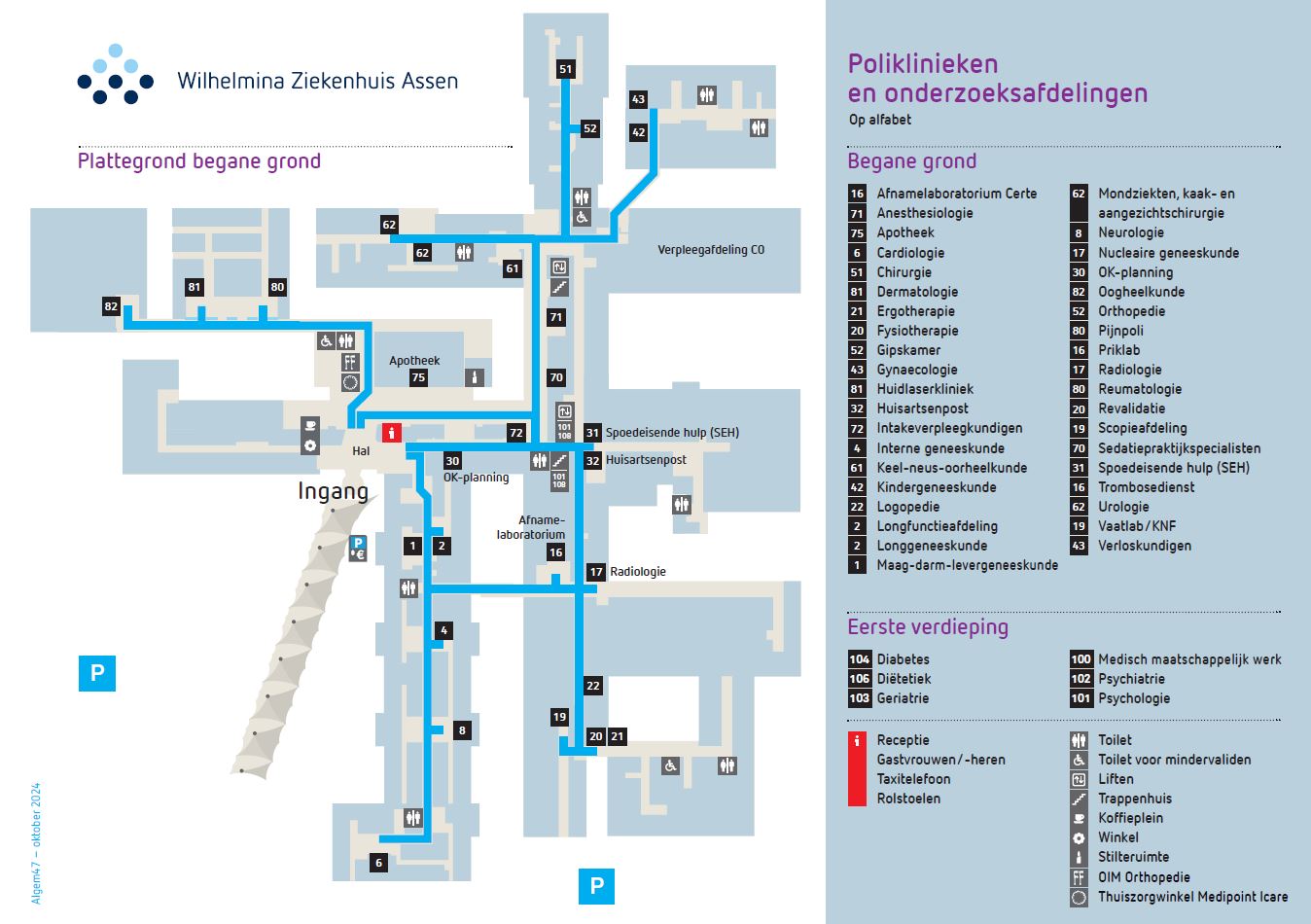 Plattegrond poliklinieken dec. 2021